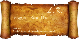 Lengyel Kamilla névjegykártya